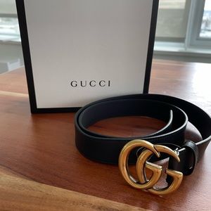 Authentic Gucci belt (GG logo) with box